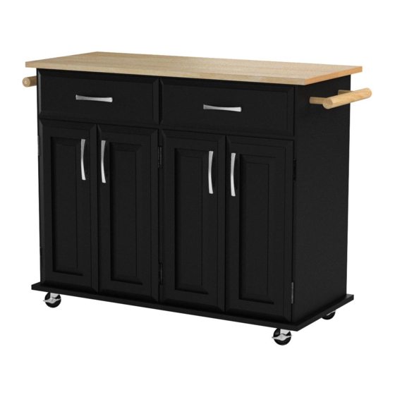 Belleze Baldy Kitchen Trolley 014-HG-40901 Manuals
