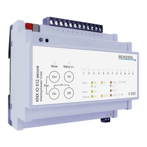 Weinzierl KNX IO 512 secure Operation And Installation Manual