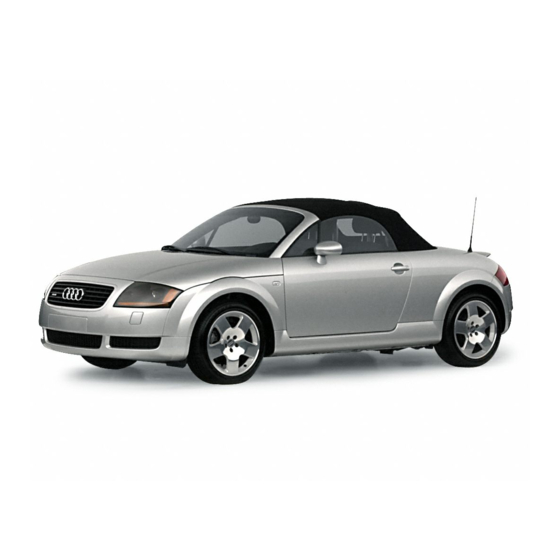 Audi TT Roadster Quick Reference Manual