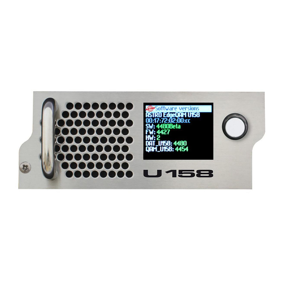 ASTRO U 158 Operating Instructions Manual