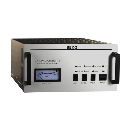 Beko HLV-1100 Instruction & Operation Manual