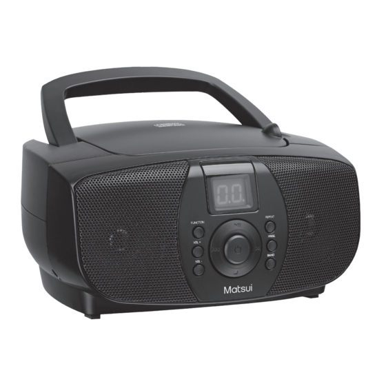 MATSUI MCDSB13E INSTRUCTION MANUAL Pdf Download | ManualsLib