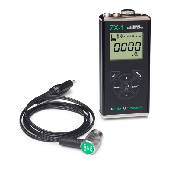 DAKOTA ULTRASONICS ZX1 INSTRUCTION MANUAL Pdf Download ManualsLib