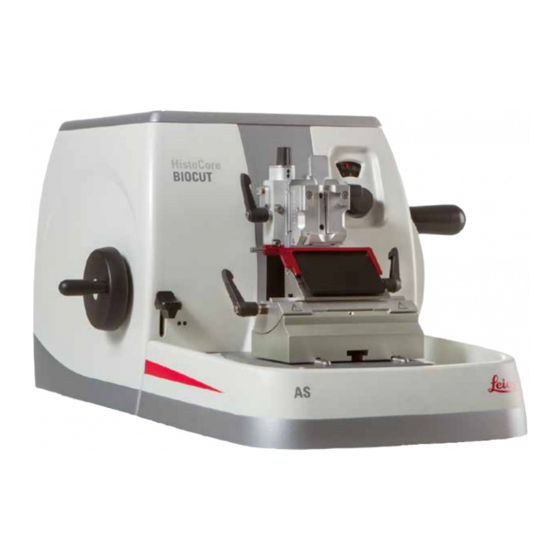 Leica BIOSYSTEMS HistoCore BIOCUT Instructions For Use Manual