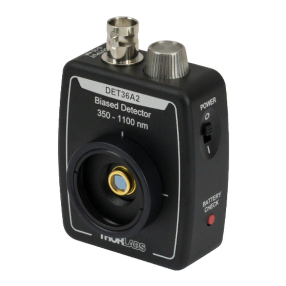 THORLABS DET36A2 User Manual