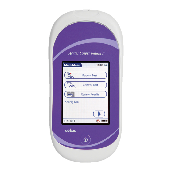Accu-Chek Inform II Quick Reference Manual