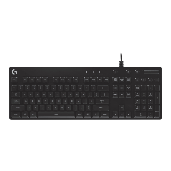 LOGITECH G810 ORION SPECTRUM SETUP MANUAL Pdf Download | ManualsLib