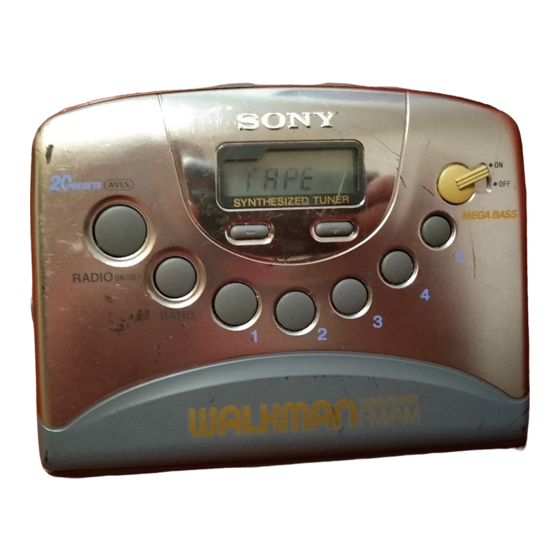 Sony Walkman WM-FX267 Manuals