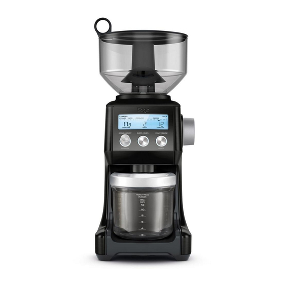 SAGE SMART GRINDER PRO SCG820 USER MANUAL Pdf Download ManualsLib