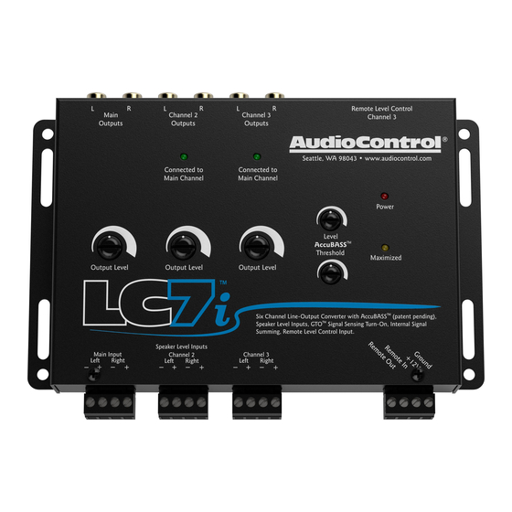 AUDIOCONTROL LC7I MANUAL Pdf Download | ManualsLib