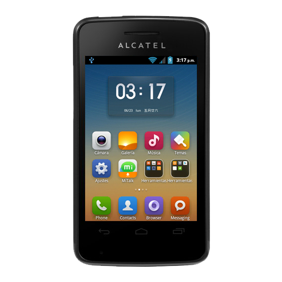 ALCATEL ONE TOUCH 4007A QUICK START MANUAL Pdf Download | ManualsLib