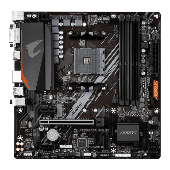 Gigabyte A M Aorus Elite User Manual Pdf Download Manualslib