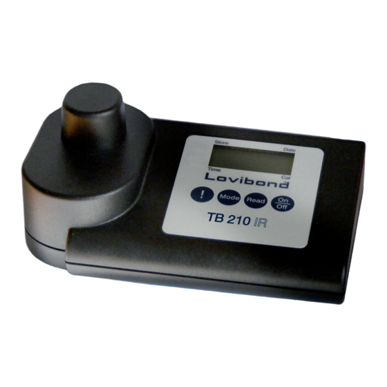 TINTOMETER LOVIBOND TB210 IR INSTRUCTION MANUAL Pdf Download ManualsLib