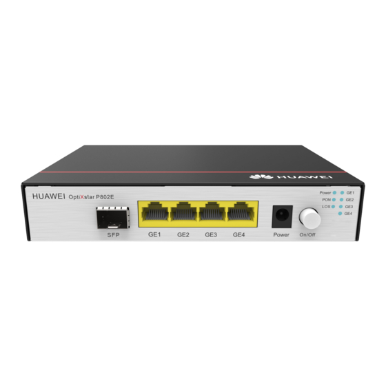 HUAWEI OPTIXSTAR P802E QUICK START MANUAL Pdf Download | ManualsLib