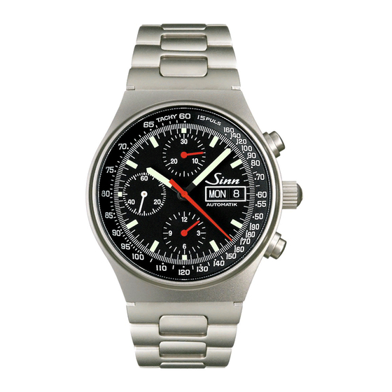 Sinn Series 144 Chronograph Watch Manuals