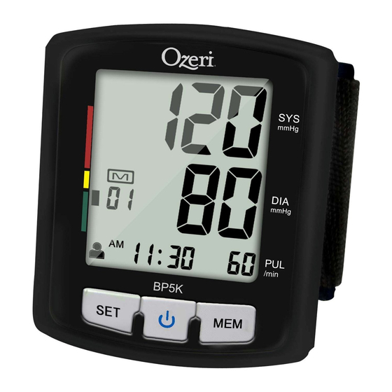 Ozeri BP5K Manual