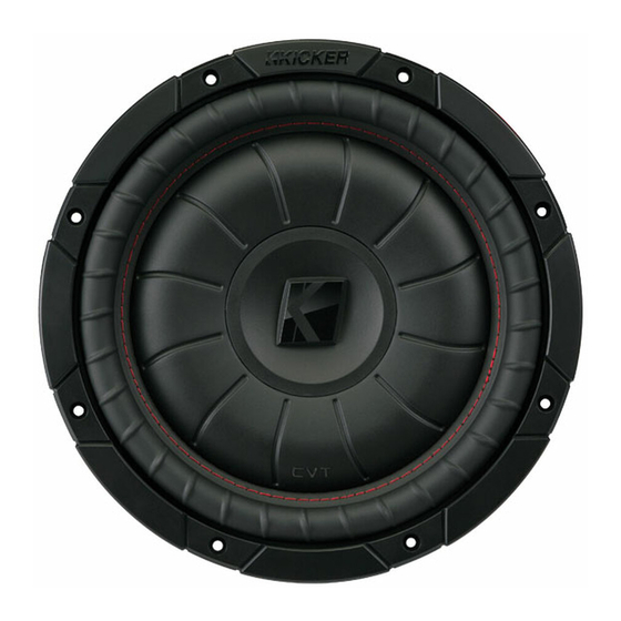 Kicker CVT10 Owner's Manual