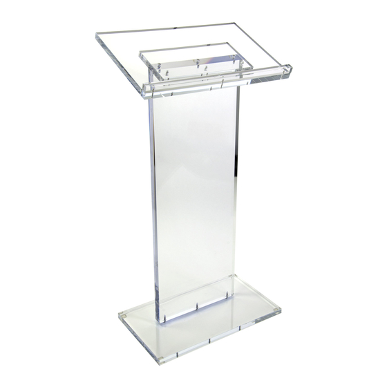 SHOPPOPDISPLAYS ACRYLIC DELUXE PODIUM LECTERN ASSEMBLY INSTRUCTIONS Pdf ...