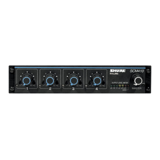 Shure SCM410 Manual