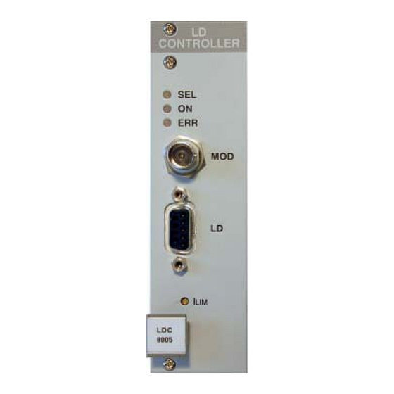 THORLABS Blueline LDC8 Series Operating Manual