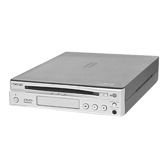 Sony DVP-F11 Service Manual