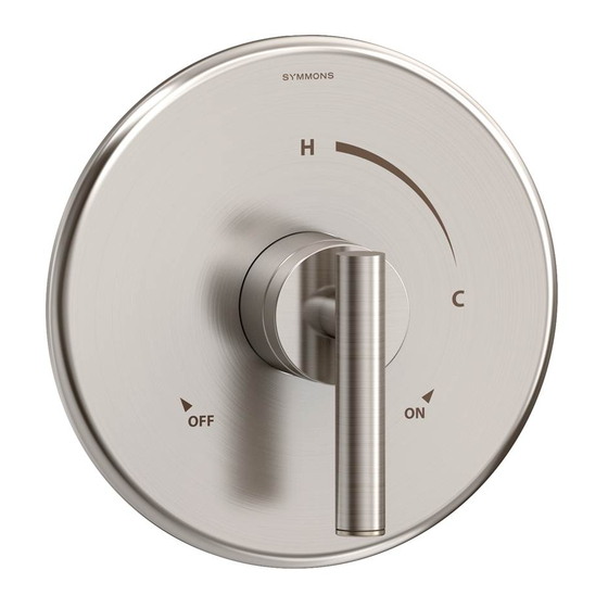 Symmons Dia Series Installation & Operation Instructions