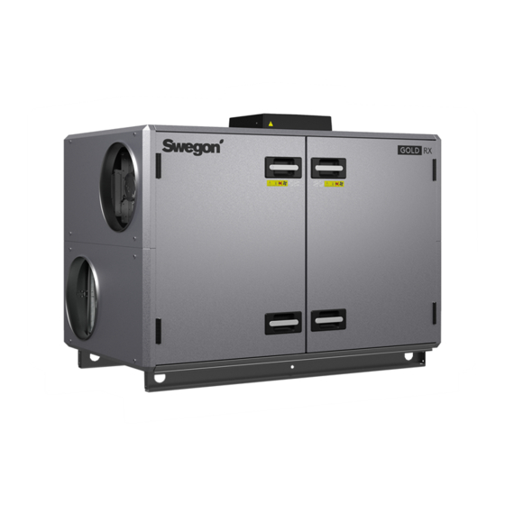 Swegon GOLD Series Function Manual