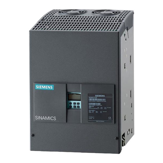 Siemens SINAMICS Series Operating Instructions Manual