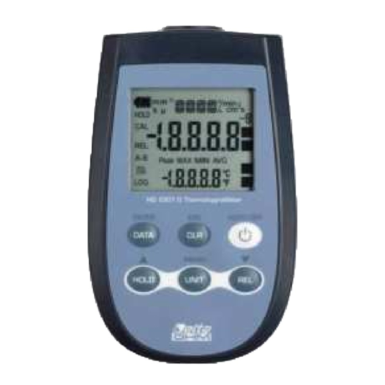 GHM DeltaOHM HD2301.0 Manuals