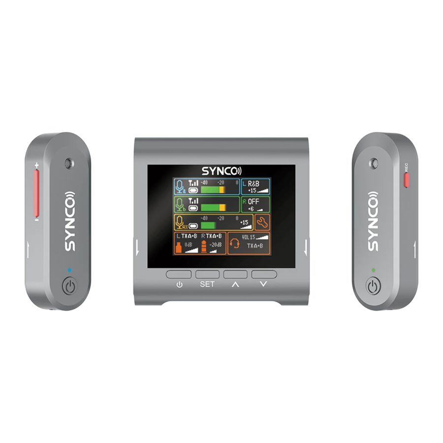Synco G3 - Wireless Recording Microphone Manual