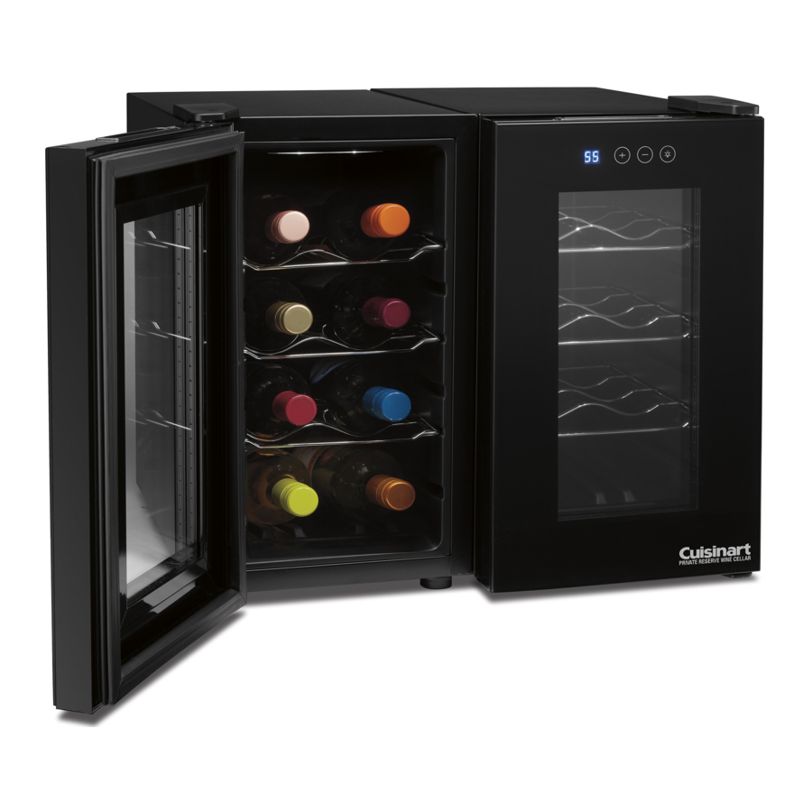 Cuisinart CWC-800CENS, CWC-800CENL- Dual 8-Bottle Wine Cellar Manual