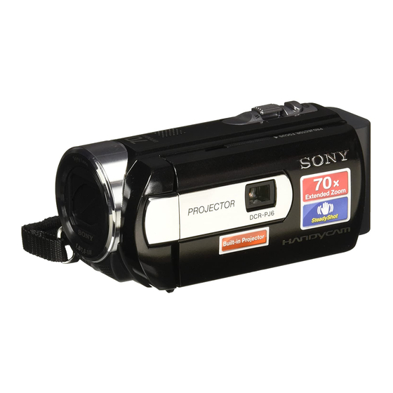 Sony Handycam DCR-PJ6/SX22 Manuals