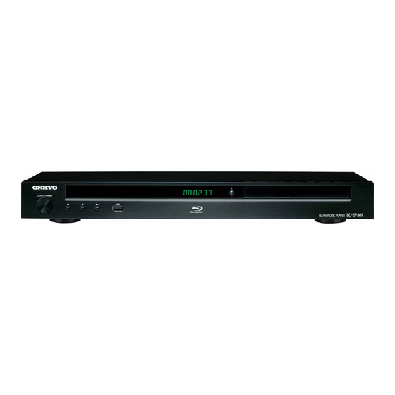 Onkyo BD-SP309 Manual De Instrucciones