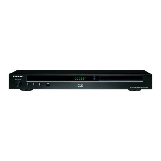 Onkyo BD-SP309 Specifications