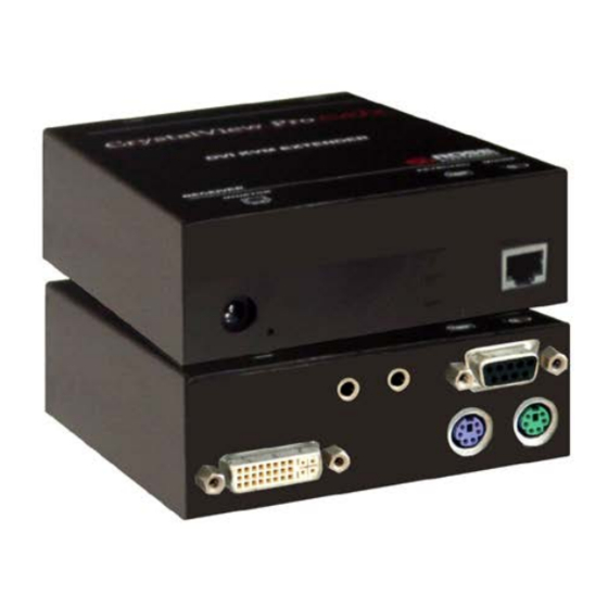 Rose electronics CrystalView DVI CAT Series Quick Start Manual