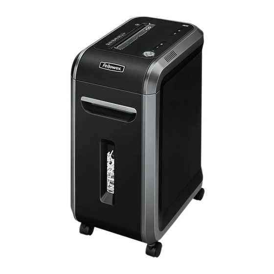 Fellowes POWERSHRED 90S Quick Start Manual