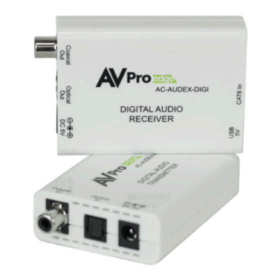 AVProEdge AC-AUDEX-DIGI Quick Start Manual