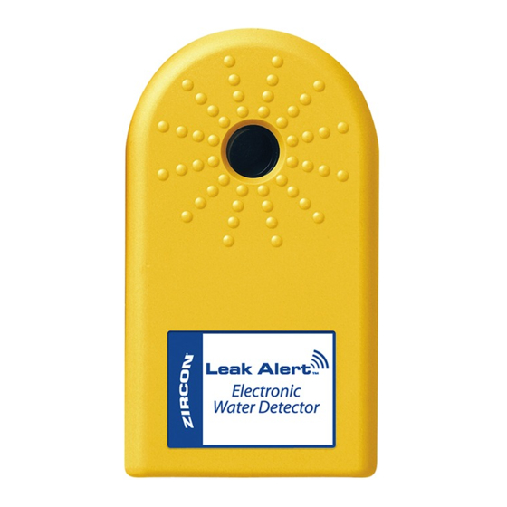 Zircon Leak Alert - Electronic Water Detector Manual