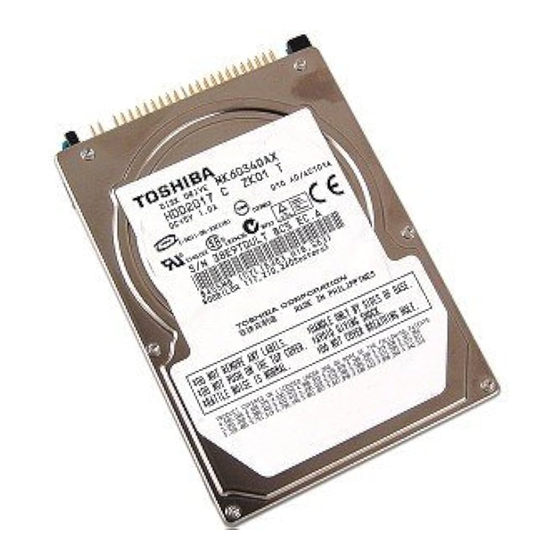 Toshiba MK6034GAX Series Installation Notes