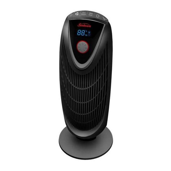 Sunbeam Tower Fan Heater Instruction Manual