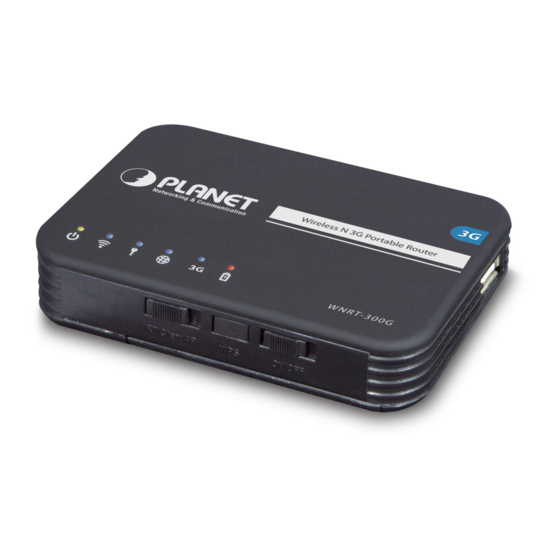 Planet WNRT-300G Quick Installation Manual