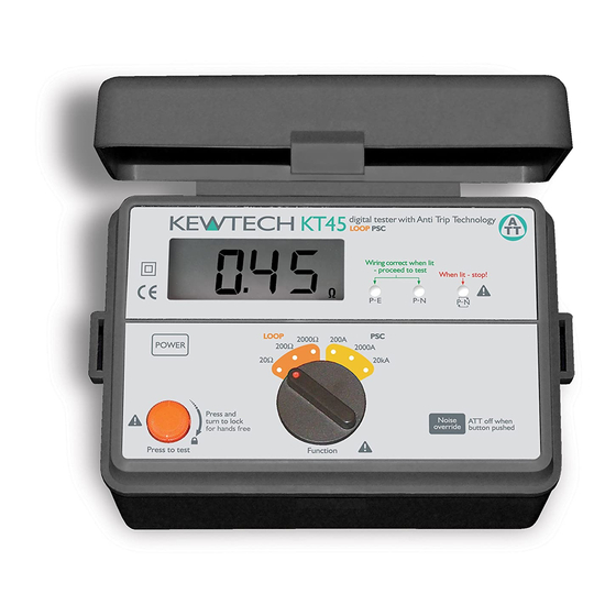 Kewtech KT45 Instruction Manual