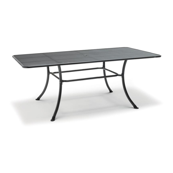 Kettler Mesh Top Table Assembly Instructions Manual