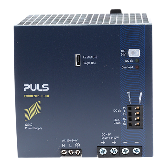 Puls QS40.481 Installation Manual