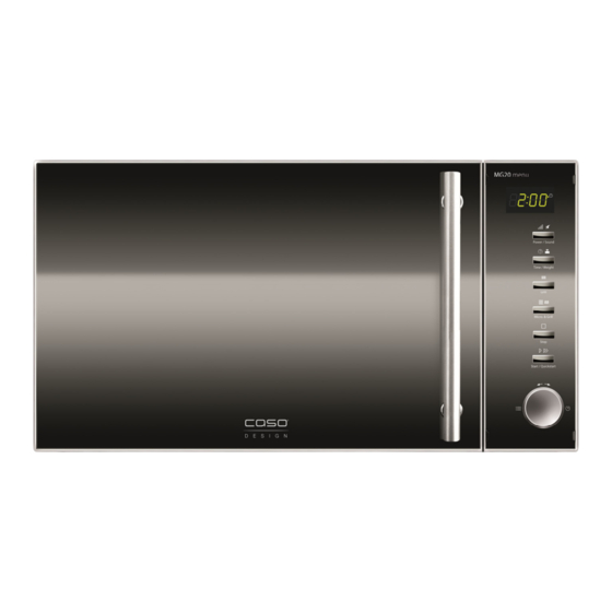 CASO DESIGN MG 20 Menu Original Operating Manual