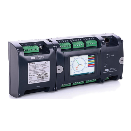 Satec BFM II EM Operation And Installation Manual