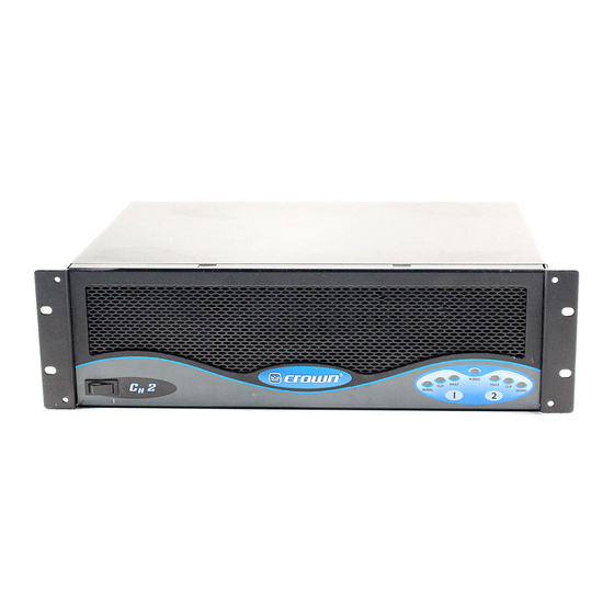 User Manuals: Crown CH Series Power Amplifier