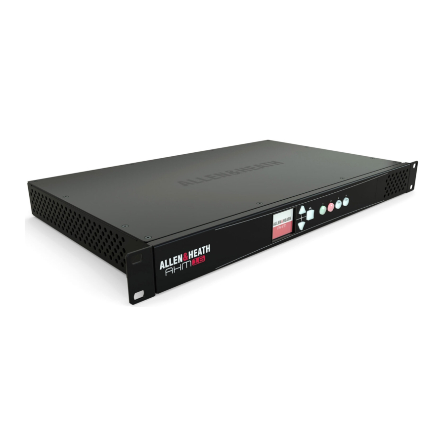 ALLEN & HEATH AHM-16, AHM-32 - Audio Matrix Processor Manual