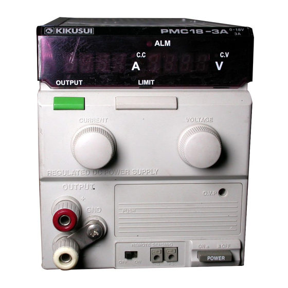 Kikusui PMC 18-1A Operation Manual