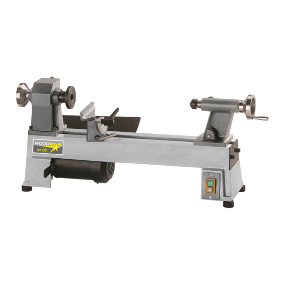 Woodstar wl 05 Wood Turning Lathe Manuals